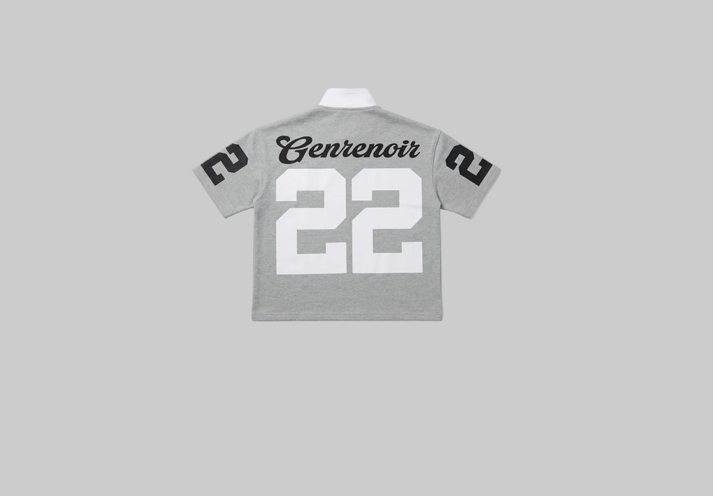 Gray Jersey Polo Shirt