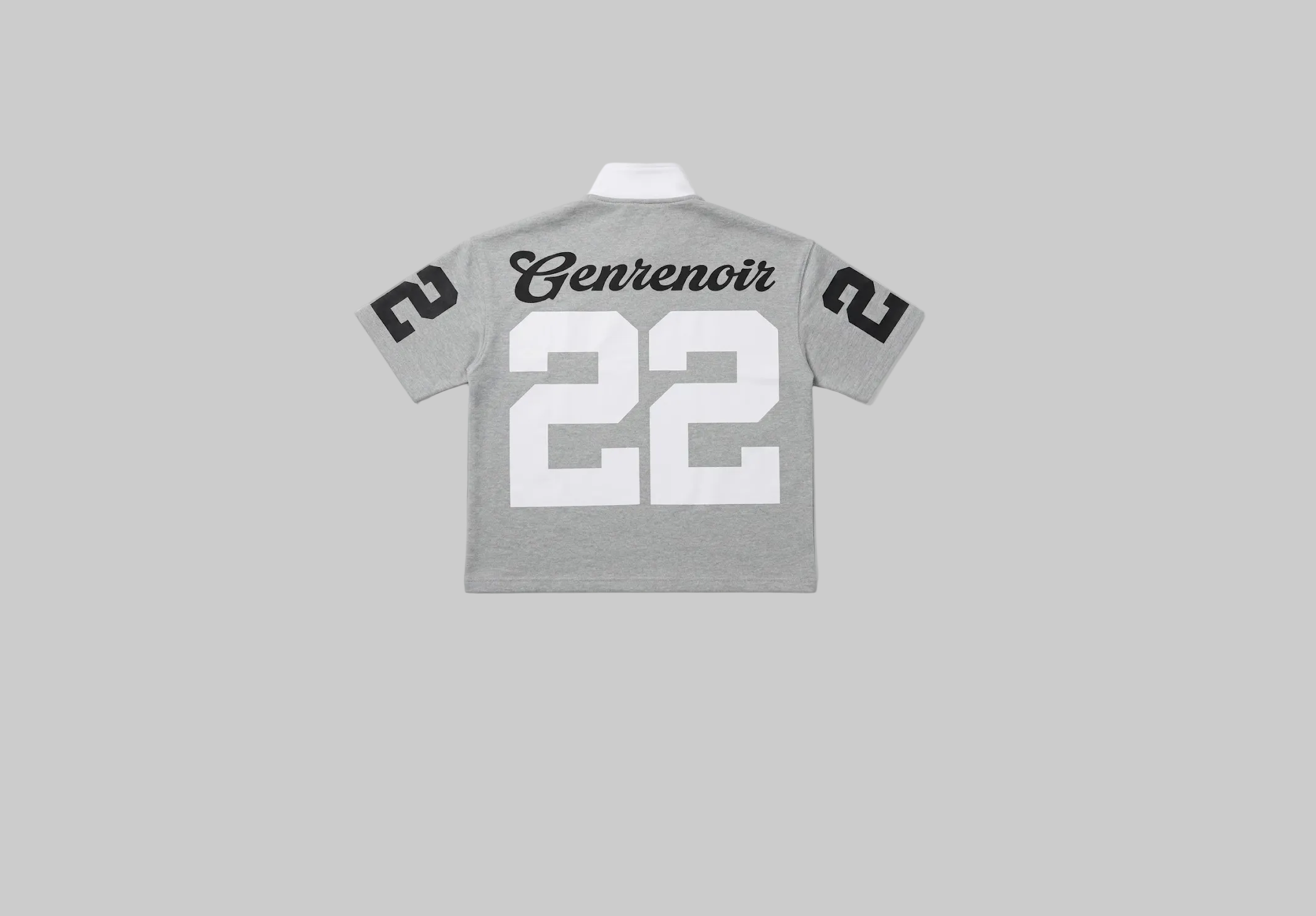 Gray Jersey Polo Shirt